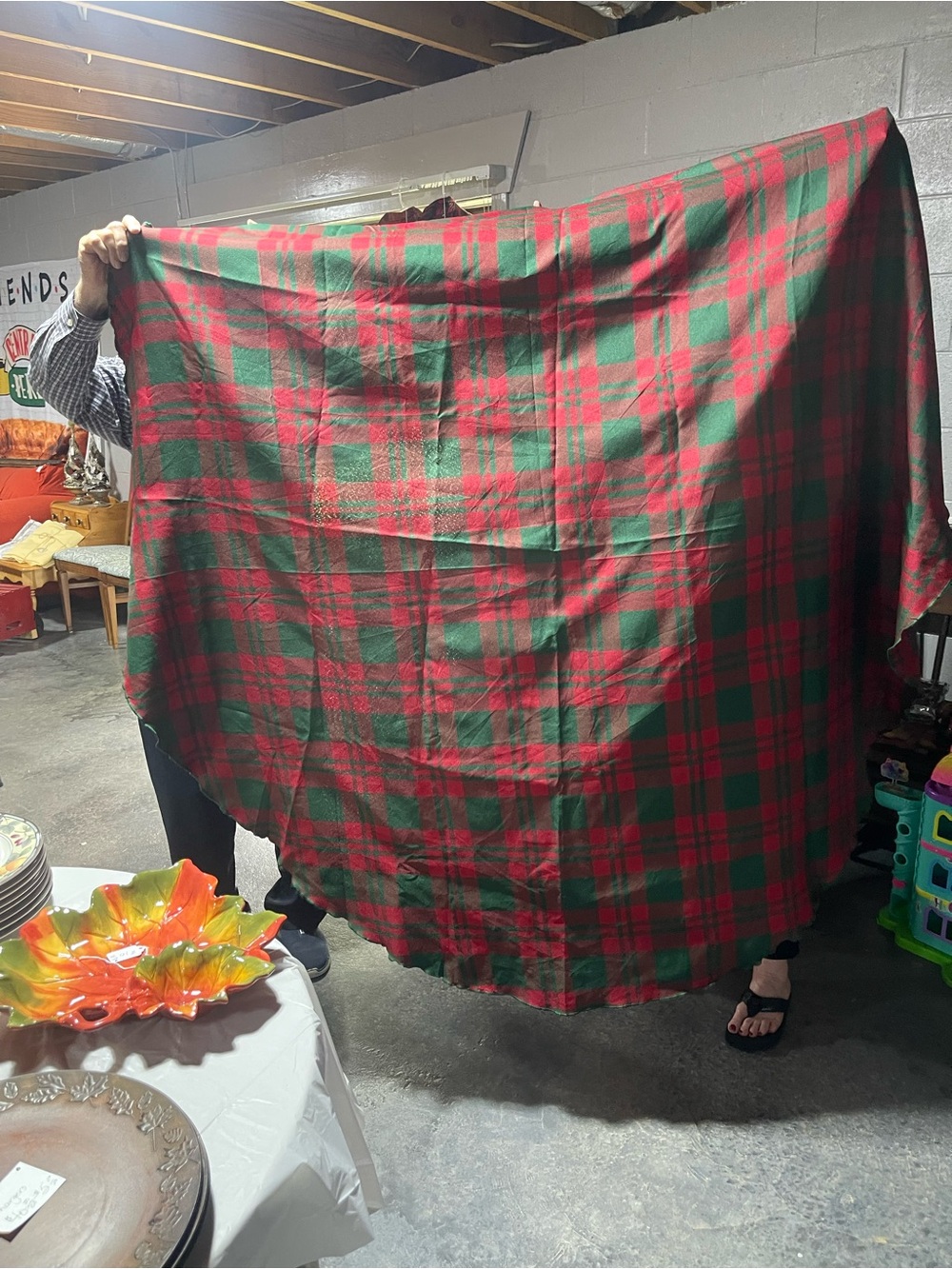 Red and Green Plaid tablecloth